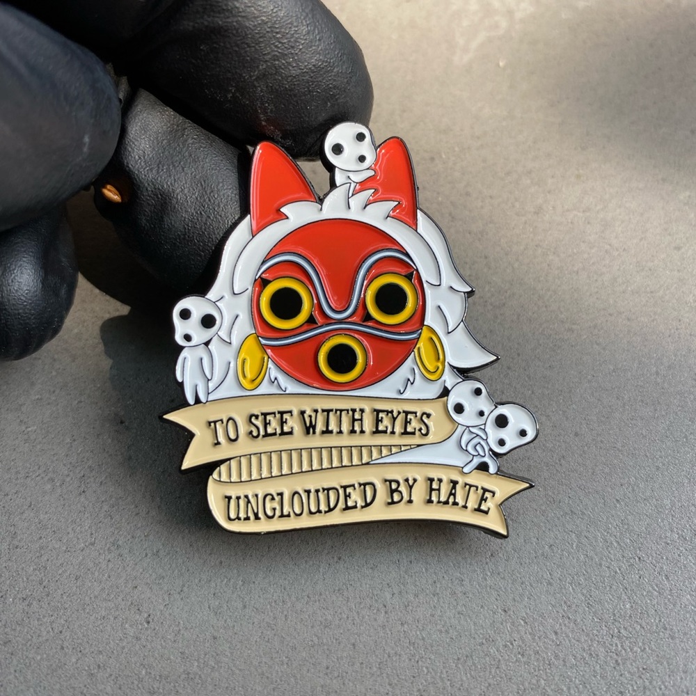 Princess Mononoke San Metal Pin Lapel Brooch Hayao Miyazaki Studio Ghibli